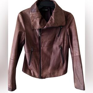 Vintage A Norma Della Legge 1970’s Moto Leather Jacket Made in Italy